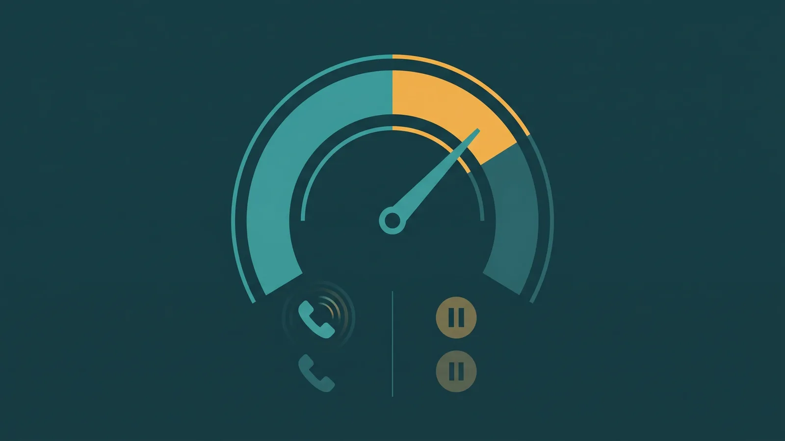 Agent occupancy gauge showing the ratio of handle time to available time, with burnout risk zone marked