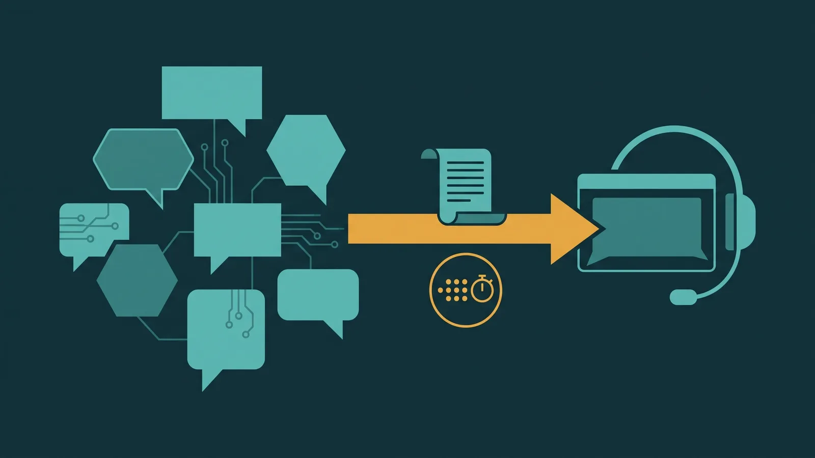 Chat conversation transferring smoothly from AI agent to human agent workspace